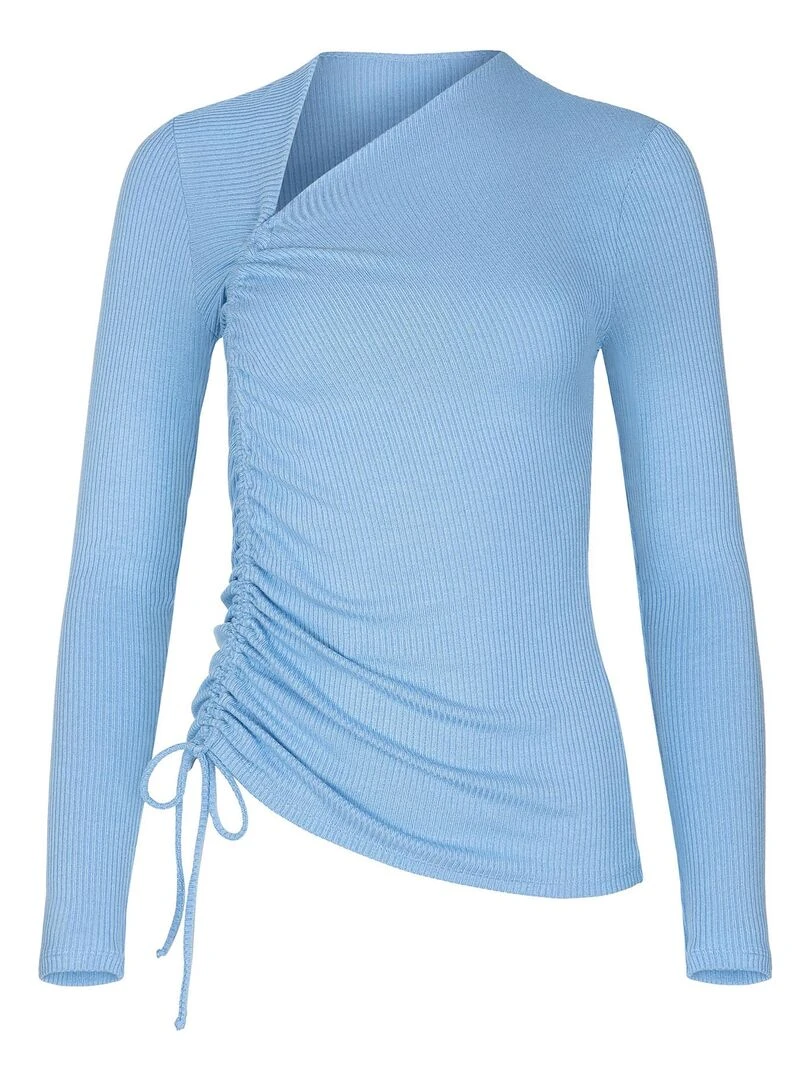 Top manches longues avant réglable Kenza   Bleu