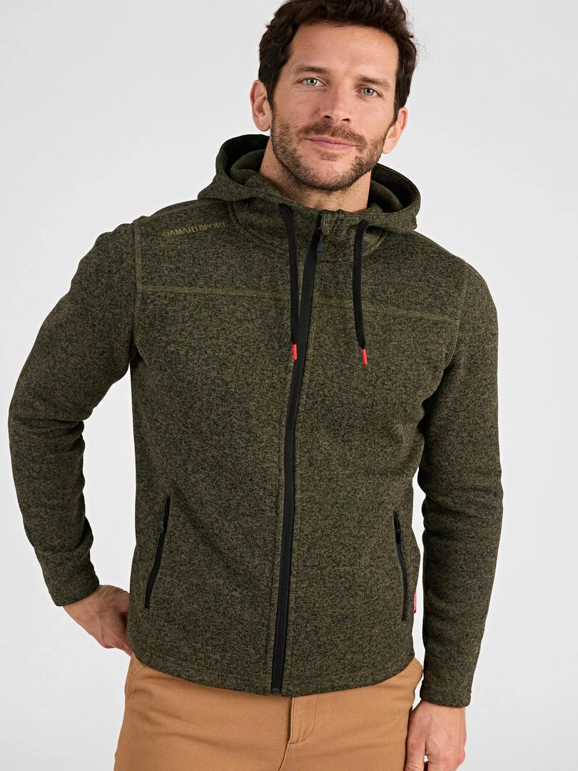 Polaire capuche Thermolactyl DamartSport Kaki