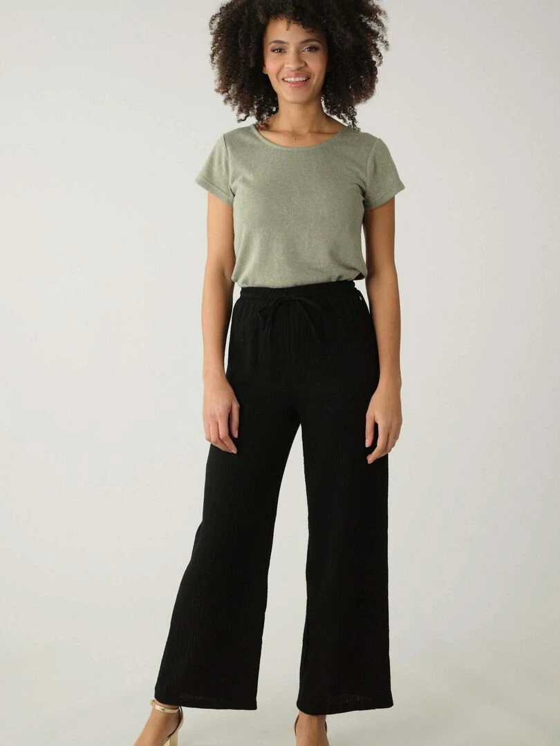 Pantalon décontracté long pour femme 'Deeluxe' Noir