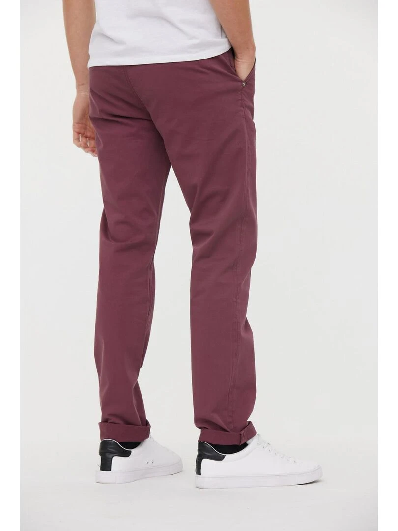 Lee Cooper   Pantalon coton straight GALANT   Rouge foncé