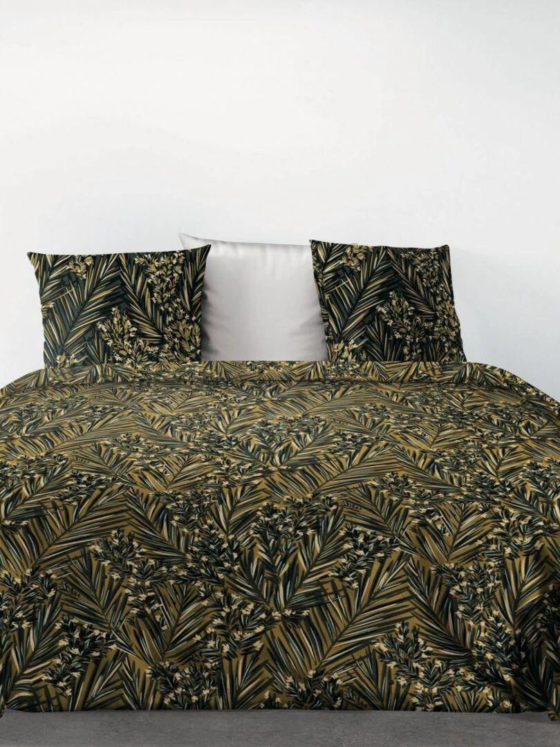 Housse de couette 240x260 + 2 taies d'oreiller 63x63 cm Coton Bio Nava   Vert