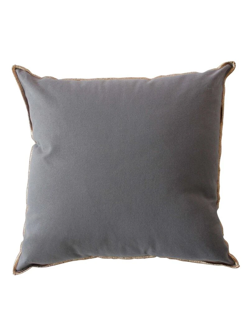 Coussin déhoussable uni au style chic Gris clair