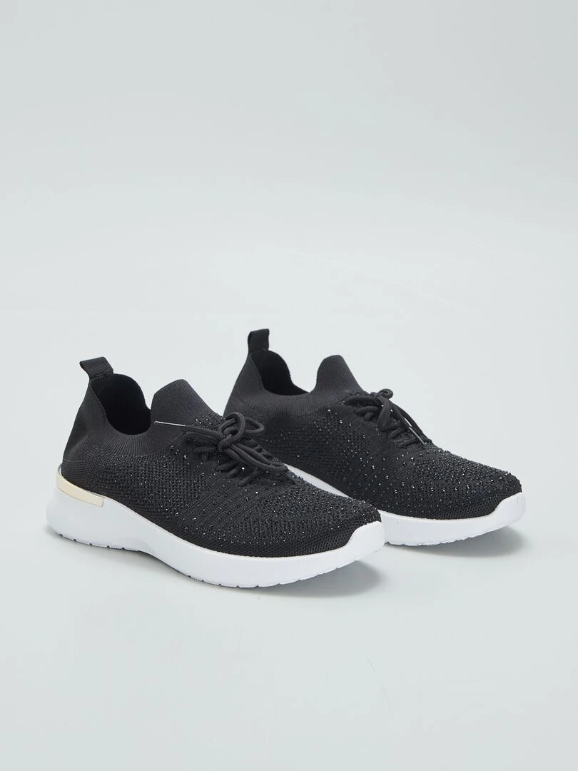 Baskets en mesh Noir