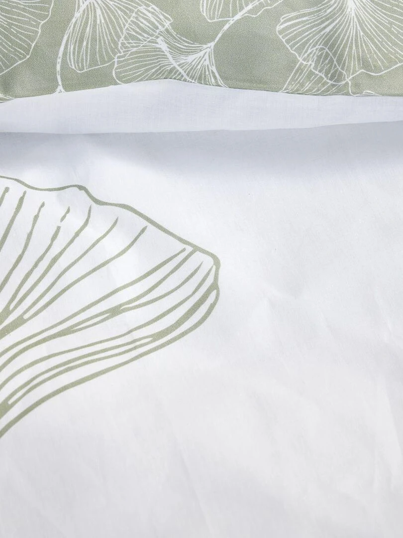 Parure de lit imprimé Floral coton SUNSHINE TESS   Blanc