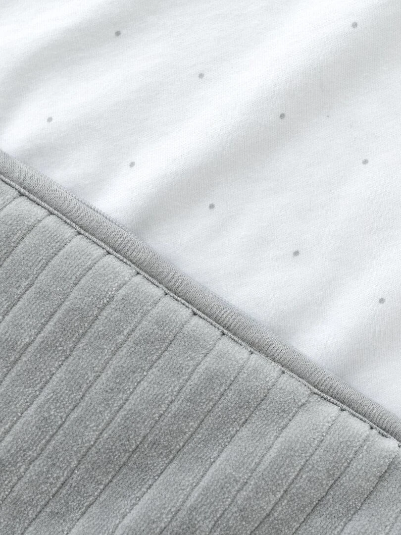 Bemini Gigoteuse  avec moufles Pady velvet et jersey   Gris