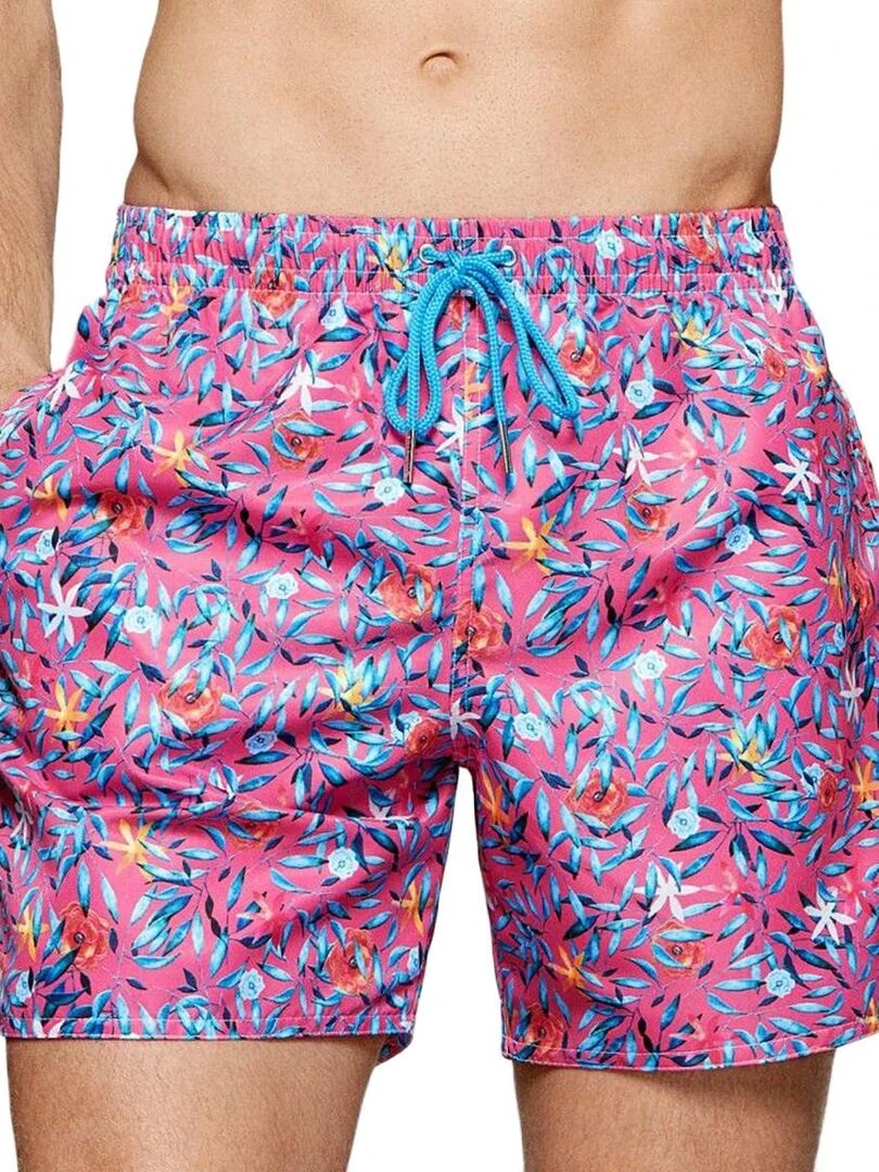 Maillot de bain short imprimé floral Bajau Rose