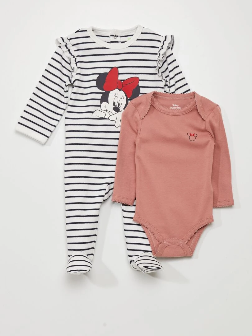 Set dors bien + body 'Disney' 2 pièces Rayures bleues
