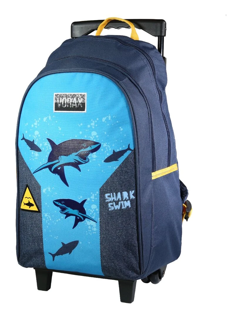 BAGTROTTER Sac à dos à roulettes Vorax Bleu Requins Bleu