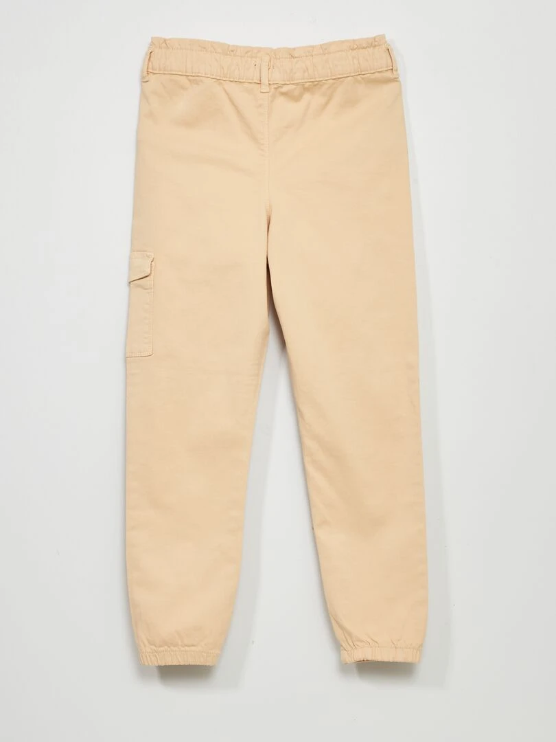 Pantalon paperbag avec poches   Jaune