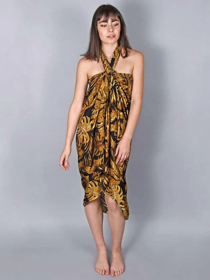 Paréo Batik Bambus Marron