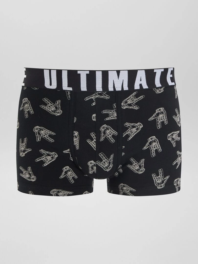 Lot de 3 boxers fantaisie   Noir/blanc