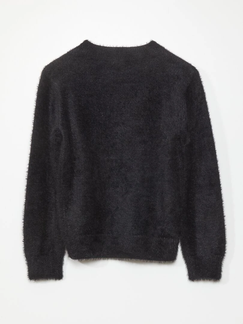 Pull en maille doudou   noir