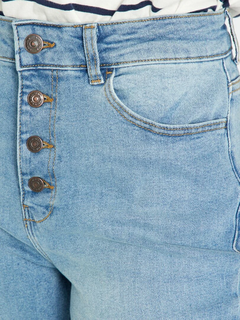 Jean mom à taille très haute   L30   Triple stone