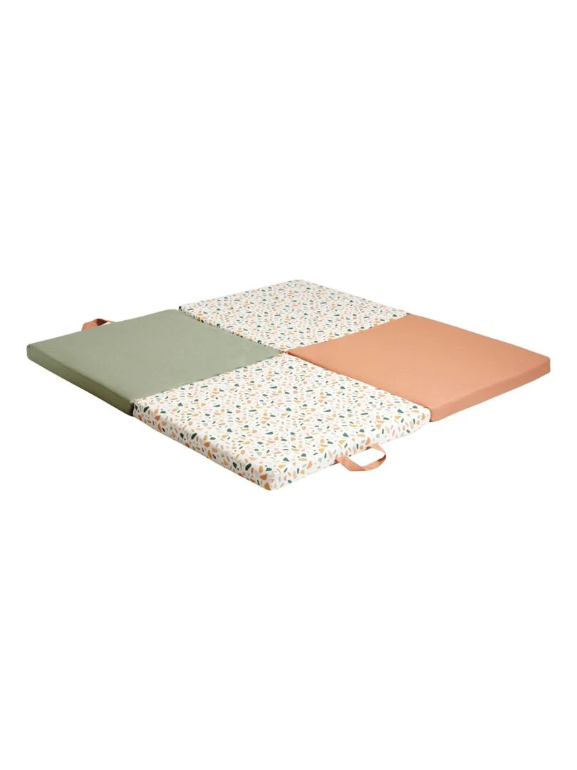 Candide Tapis de jeu bébé Terrazzo Blanc Vert