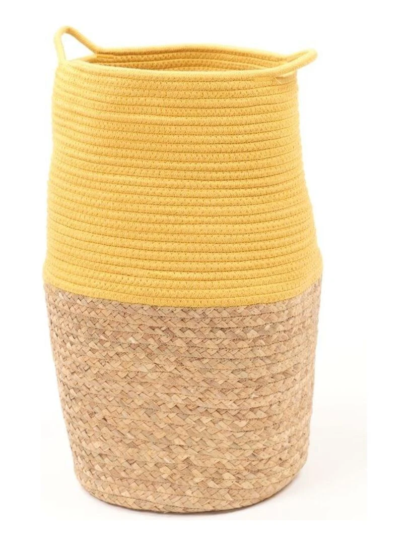 Panier long tressé 'LA FACTORY' 'TODAY' Jaune