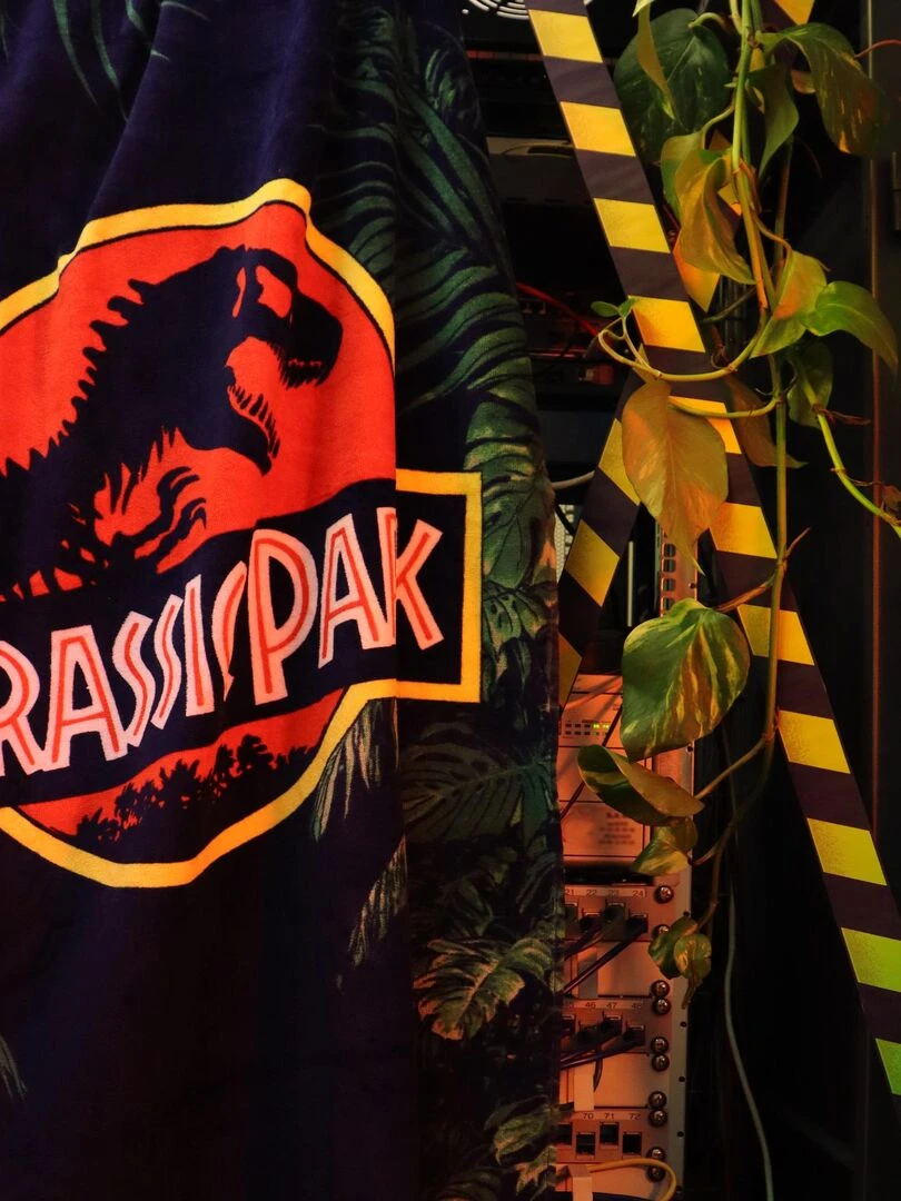 Drap de plage imprimé 100% coton  JURASSIC WORLD LEGACY   Vert foncé