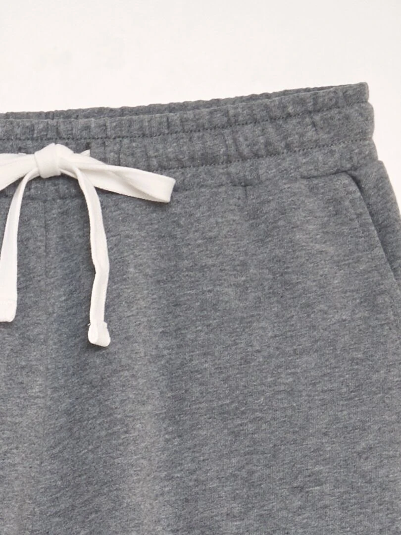 Bermuda en molleton fin   Gris