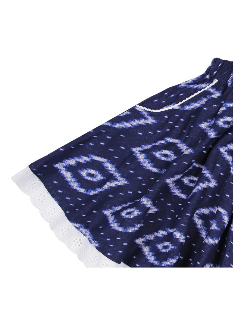 Jupe Qui Tourne Été Fille  Tie and Dye  Marine  CANCAN   'LA FAUTE A VOLTAIRE'   Bleu marine