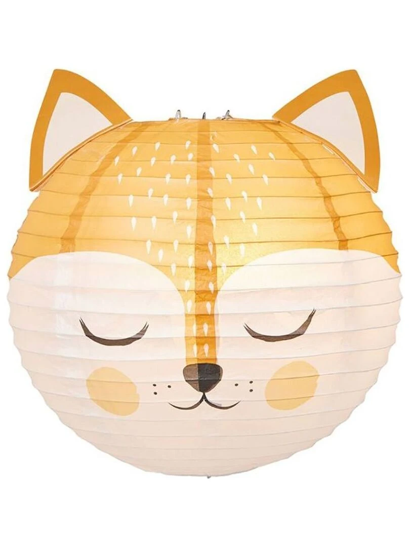 Suspension boule japonaise renard D35 Orange