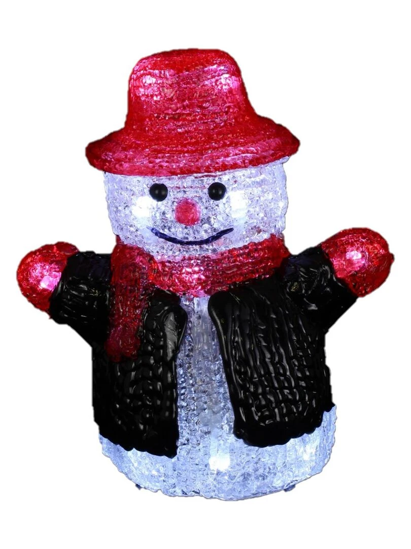 Bonhomme de neige avec sa veste à LED Noir