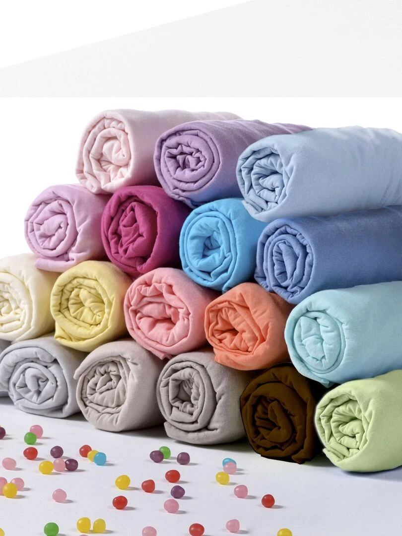 Drap housse uni en jersey   Gris perle