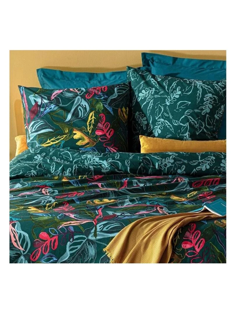 Housse de couette 240x220 Selva + 2 taies 100% coton 57 fils Bleu