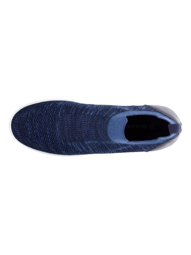 Baskets Confort Homme slip on Marine Chiné Bleu marine