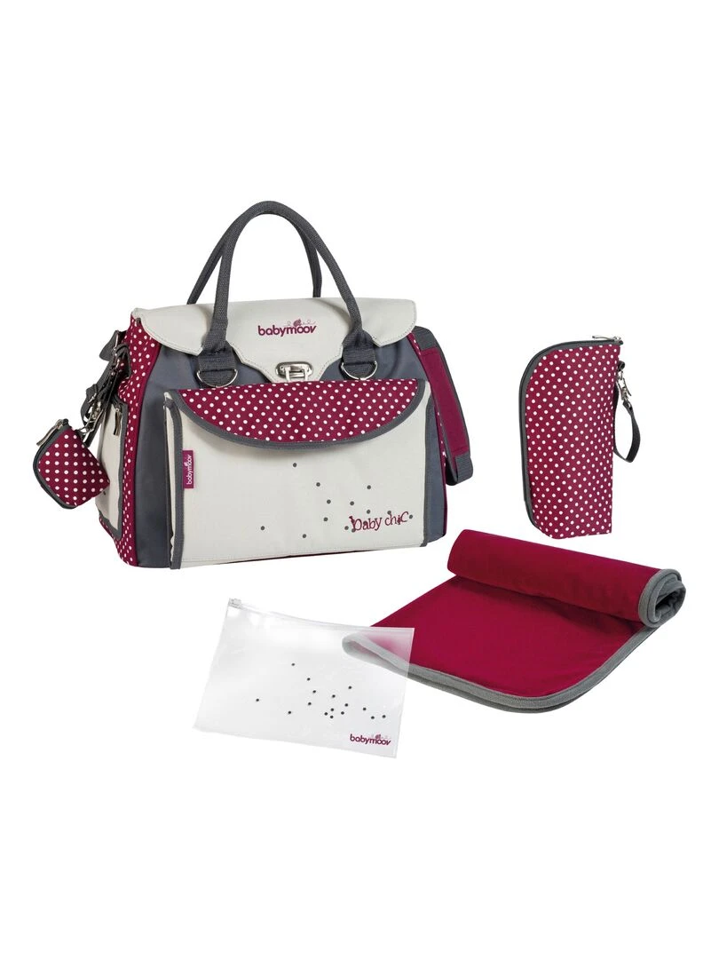 Baby Chic Sac à Langer avec Bandoulière Plan à Langer inclus Babymoov Gris