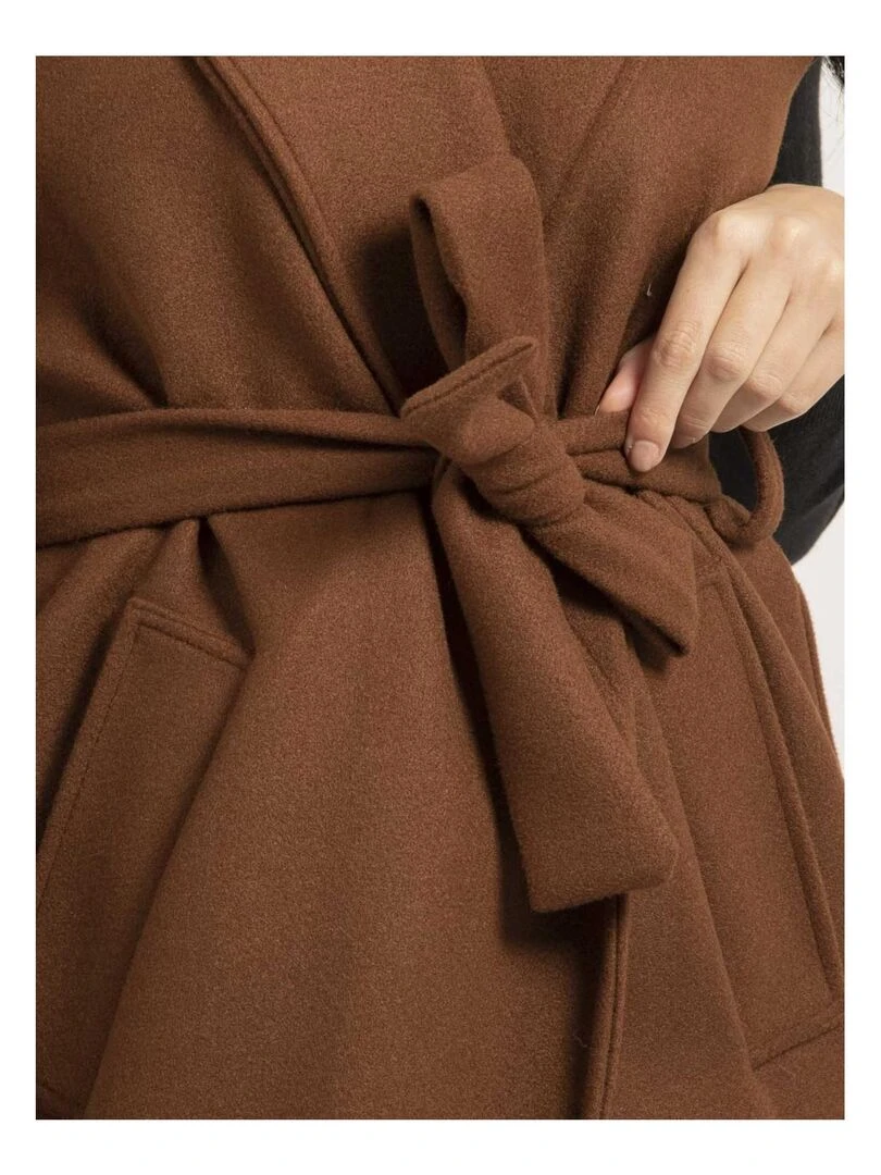 Manteau long sans manches UCLA   Marron