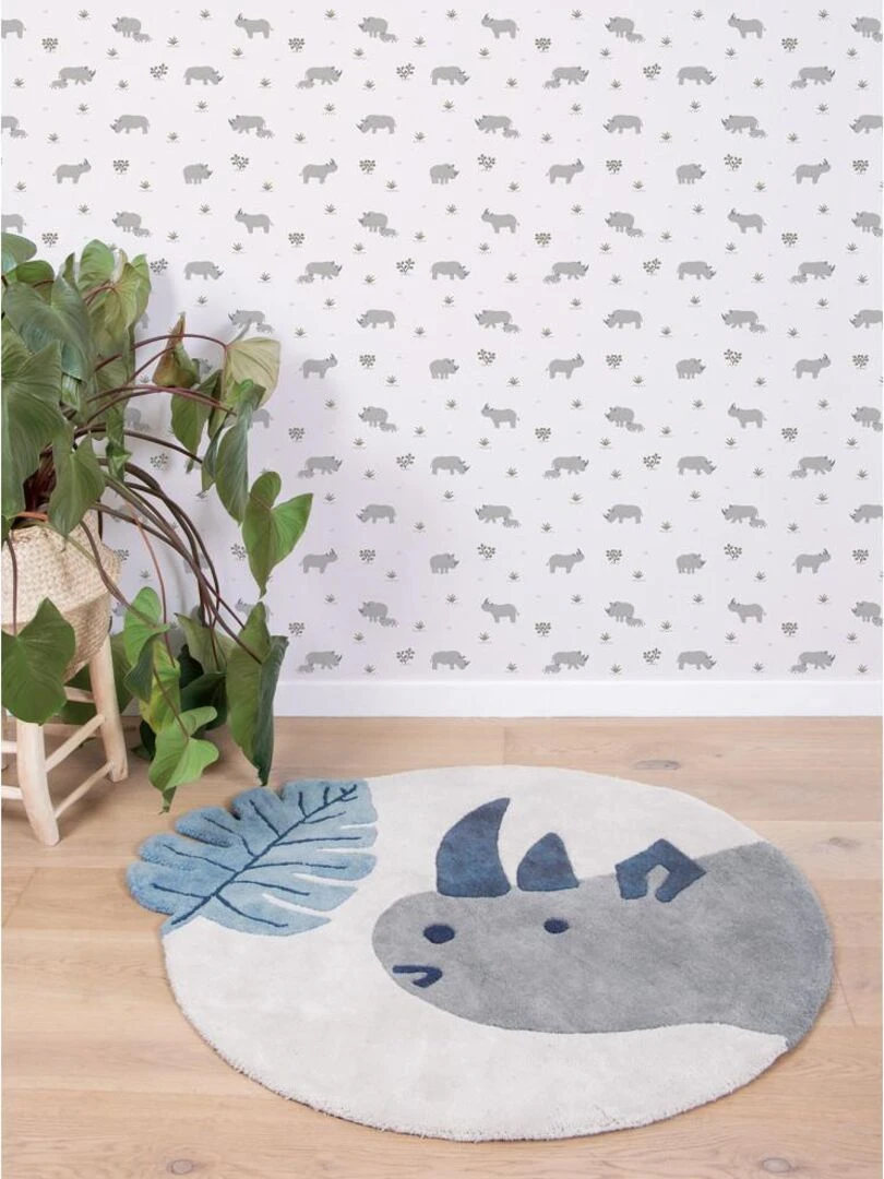 Tapis Coton Rhino par Lilipinso Lilipinso Gris