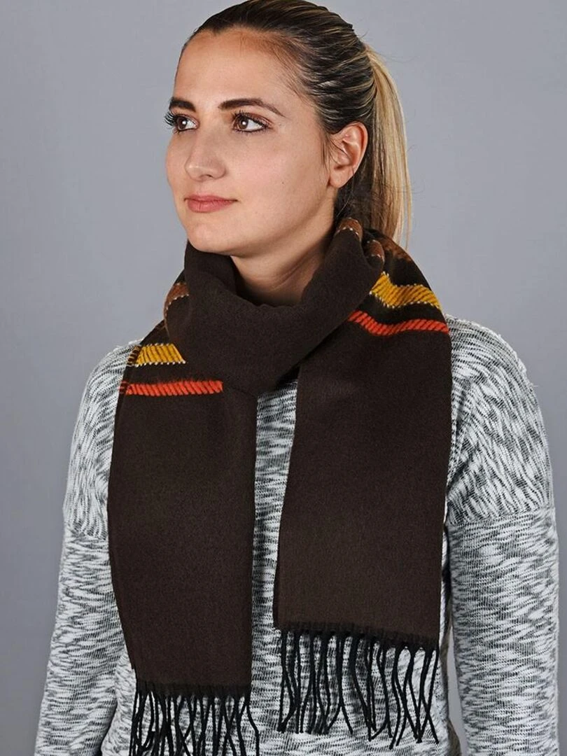 Echarpe Cruz Fabriqué en France Marron