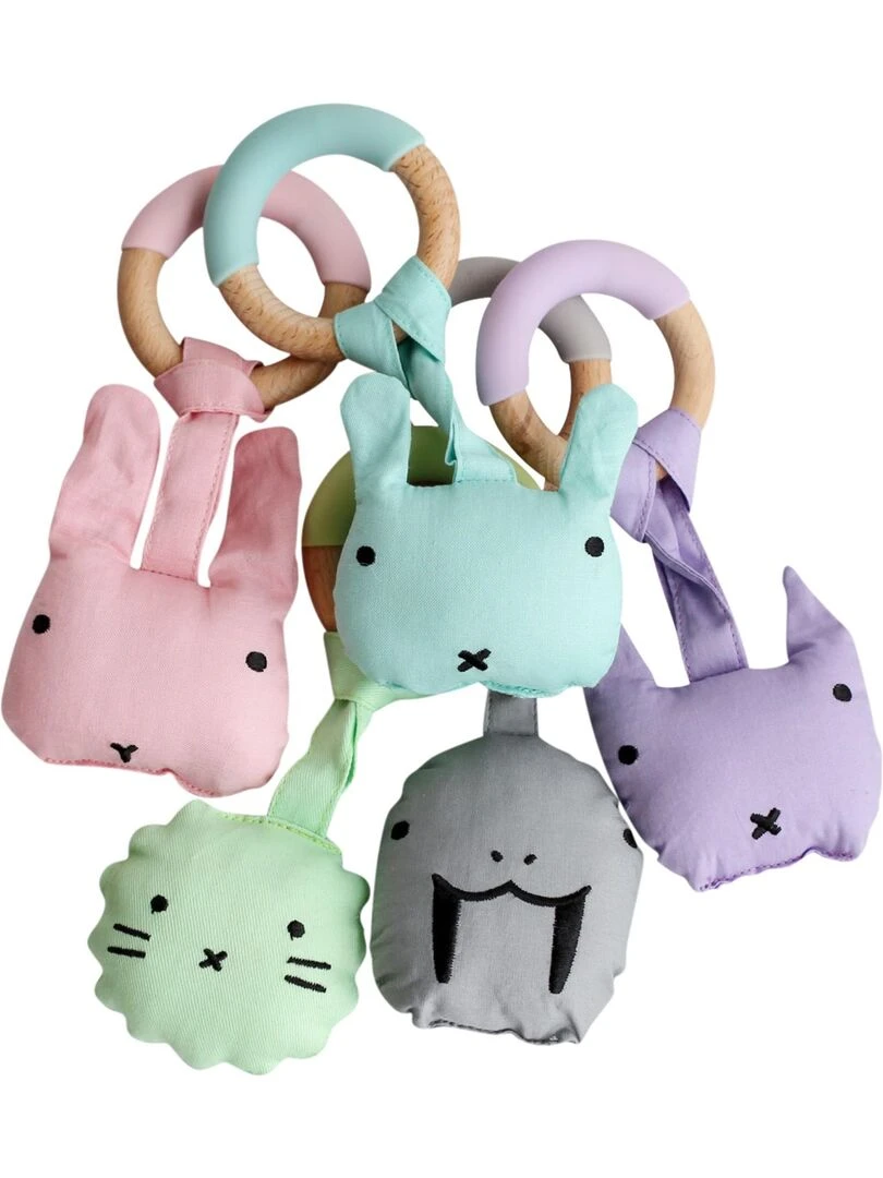 Anneau de dentition avec peluche  Animal   Violet