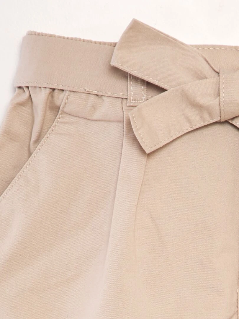 Short en popeline   Beige