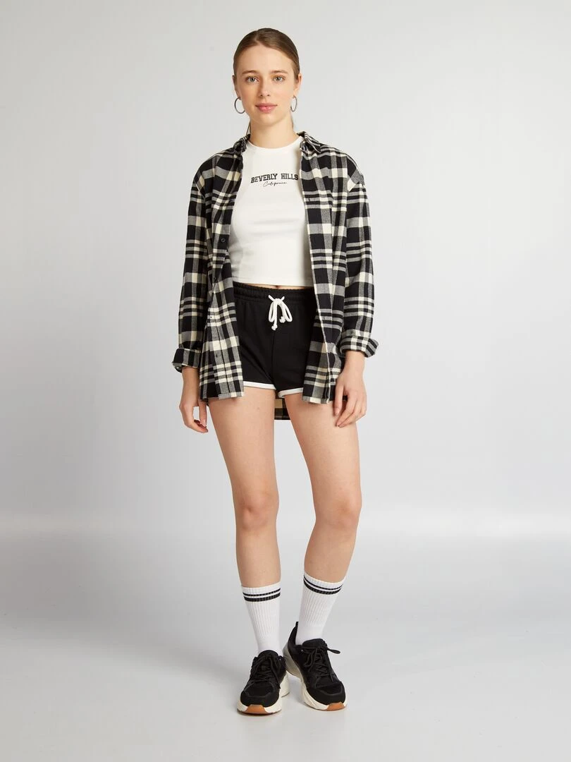 Short court sportswear noir