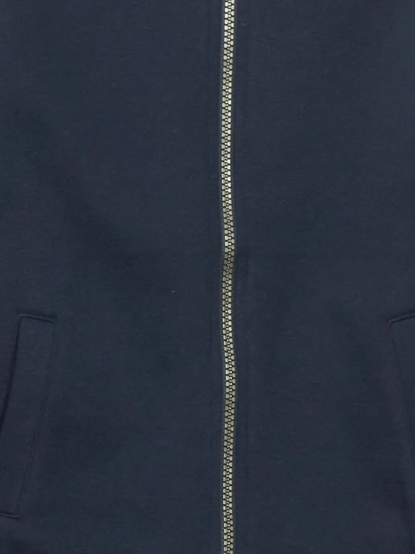 Sweat zippé à capuche bleu marine