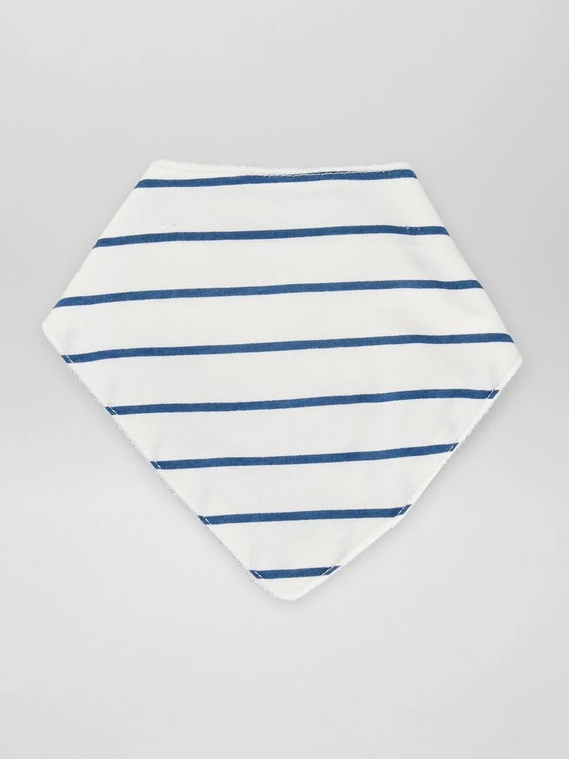 Lot de 3 bavoirs triangle Bleu