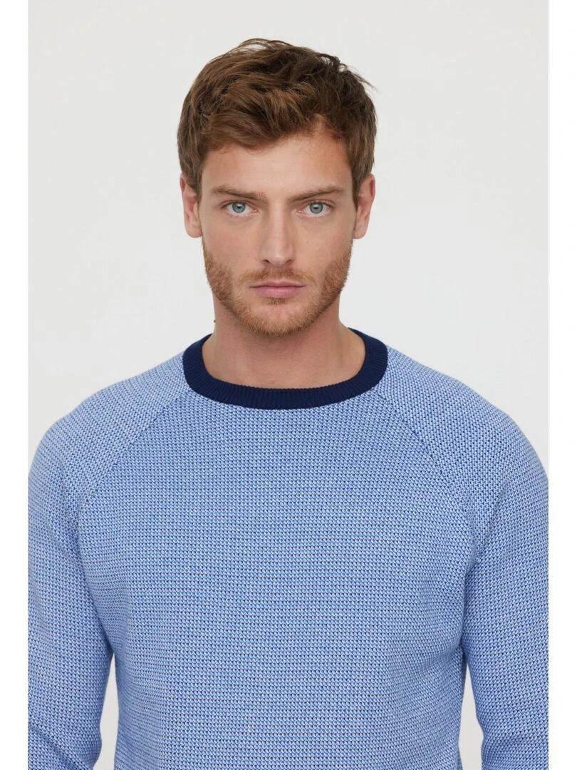 Lee Cooper   Pull manches longues coton regular CLARK   Bleu