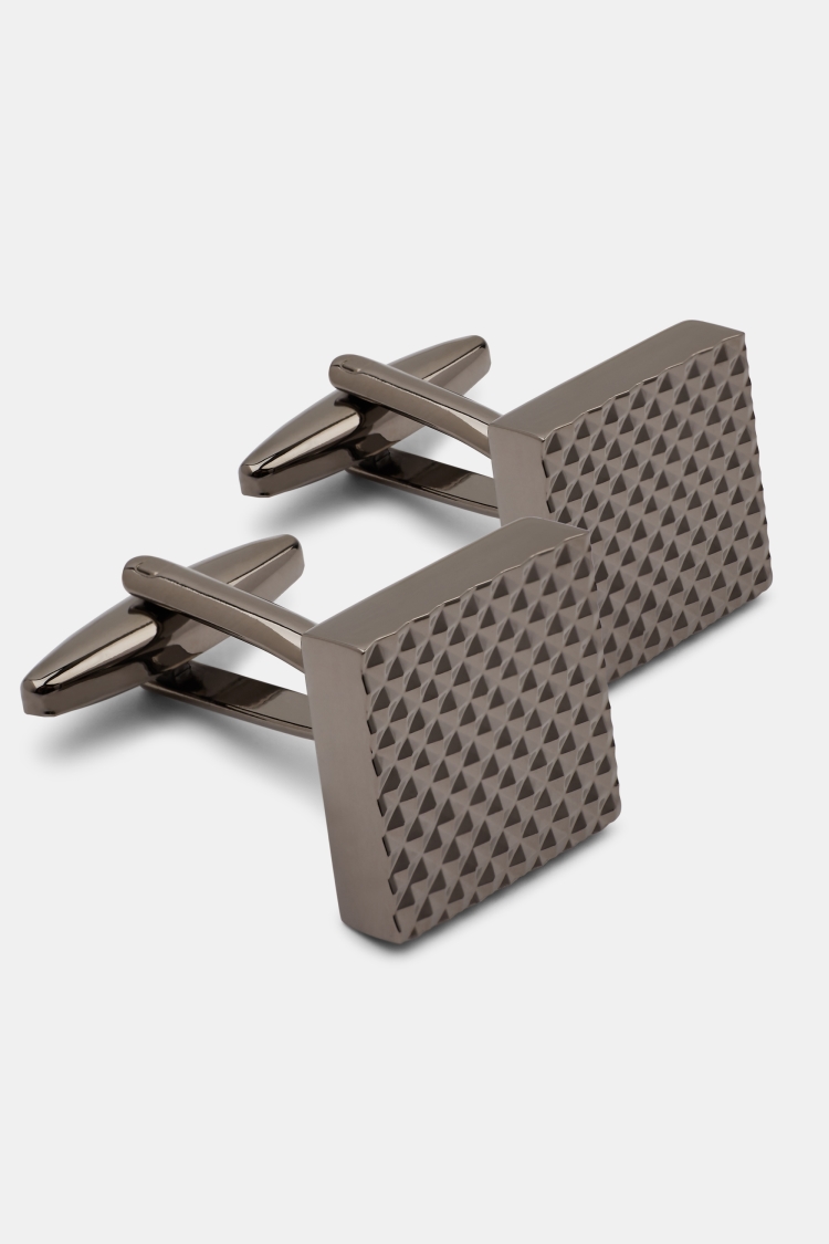 Gunmetal Textured Cufflinks Buy Online at Moss