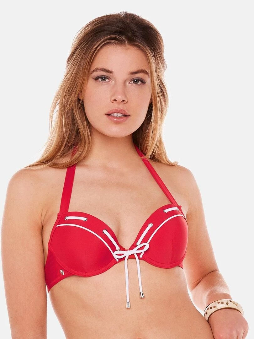 Haut de maillot push up HORIZON   Brigitte Bardot Bain   Rouge