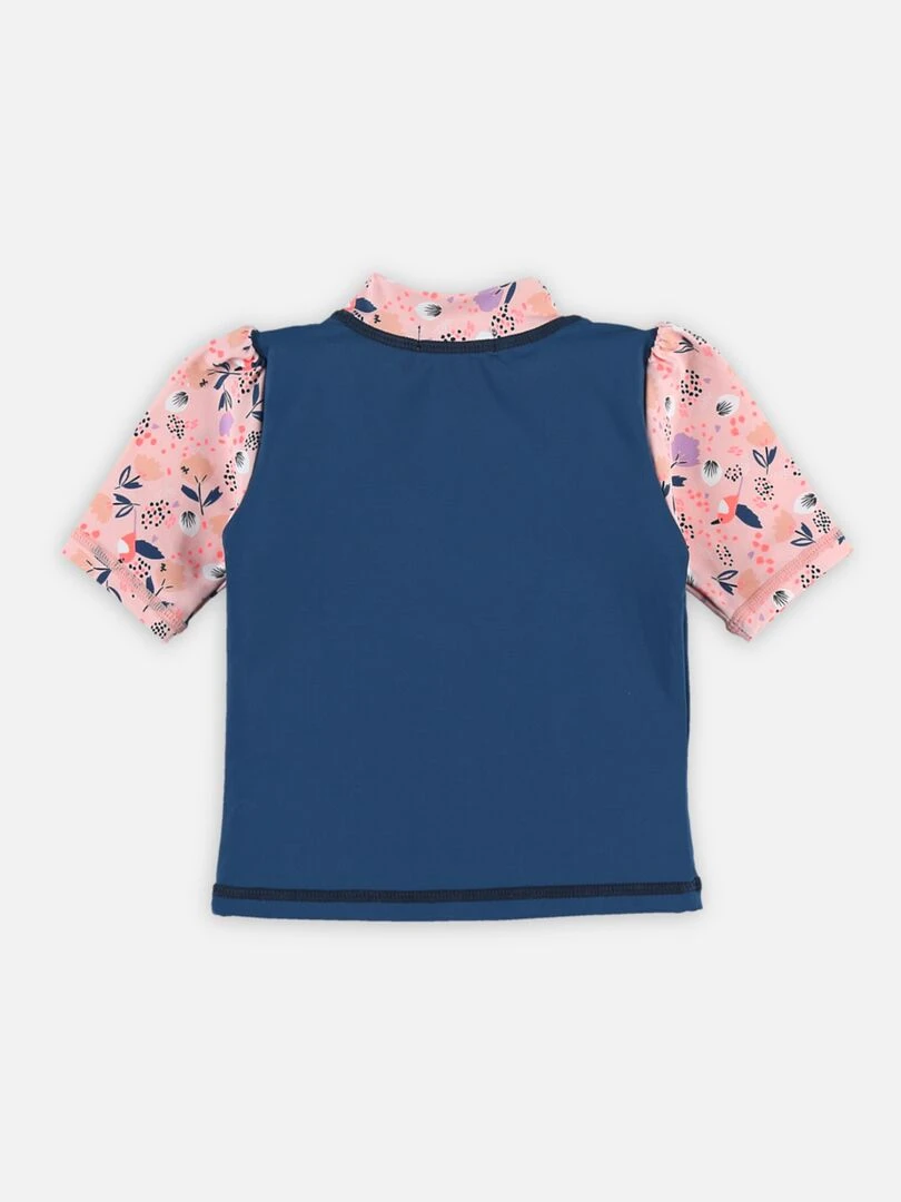 Haut anti UV Fleurs   Archimède   Bleu