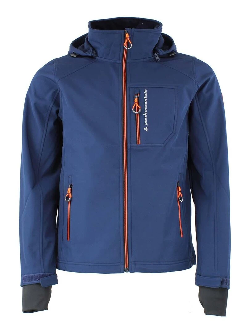 Blouson softshell homme CAFORAIN PEAK MOUNTAIN Bleu marine