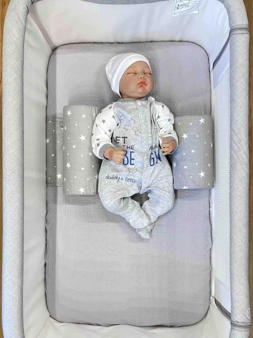 Cale bébé pour lit ou berceau  STELLA   Gris