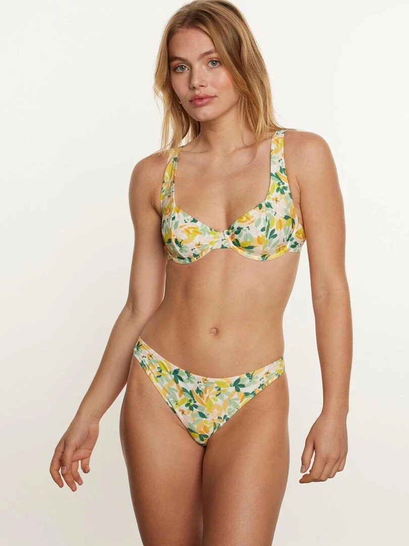 Maillot de bain armaturé CAPELINE   Brigitte Bardot Bain   Jaune
