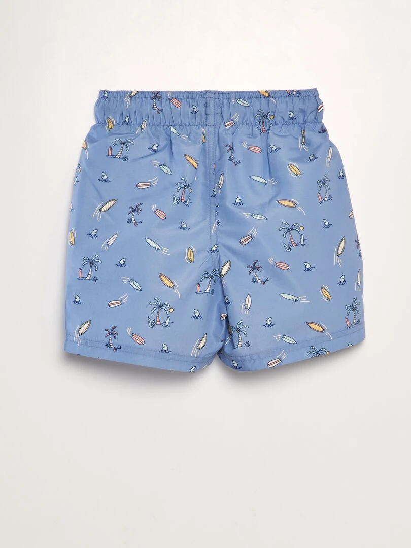 Short de bain imprimé   Bleu moyen