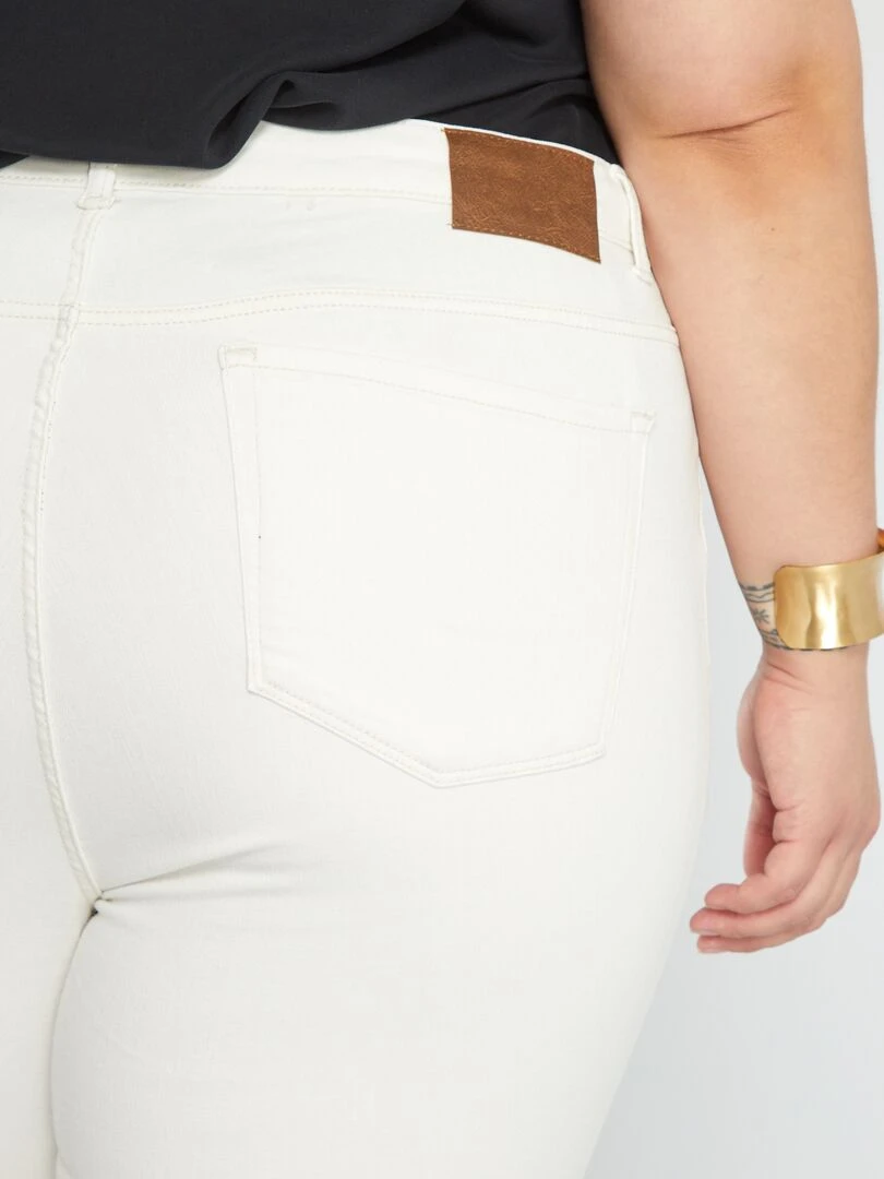 Jean skinny taille haute   Blanc