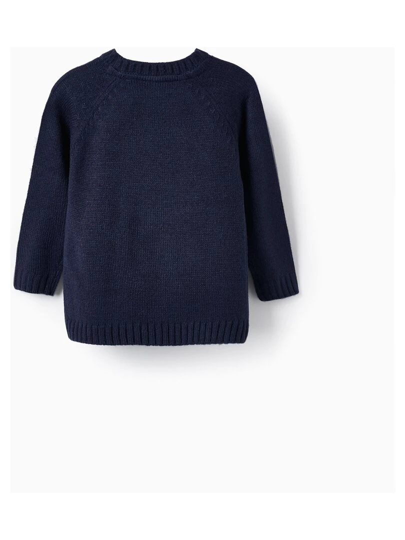 Pull en Maille Épaisse pour Bébé 'Ours Polaire' NOËL Bleu foncé