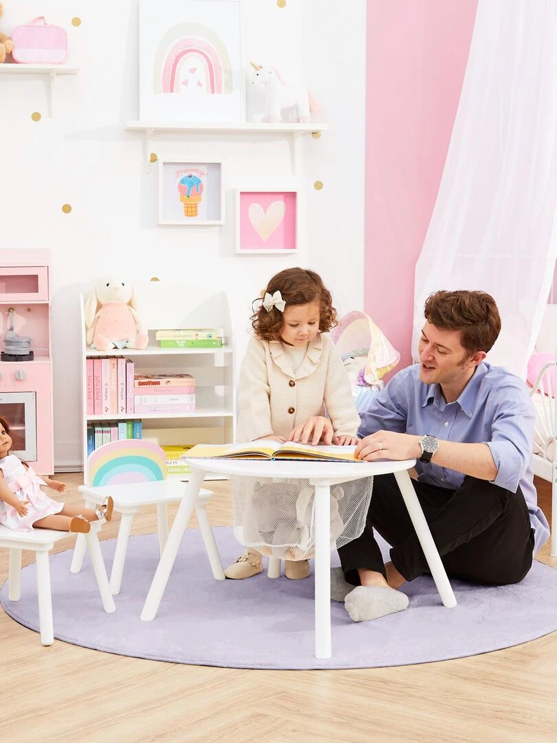 Fantasy Fields   Rainbow Fishnet Play Table & Chairs Meubles pour enfants   Blanc   Blanc