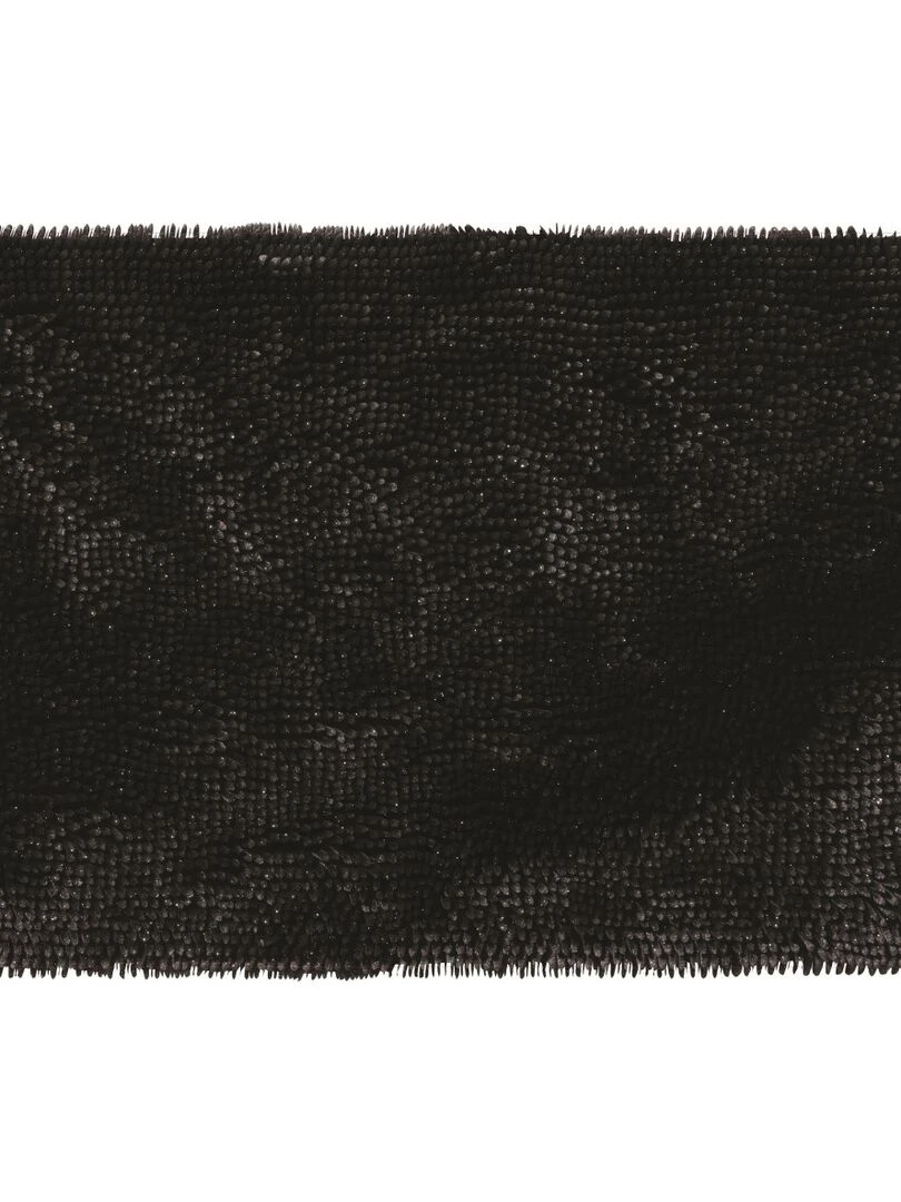 SHINY Tapis de bain en polyester uni 50x80cm Noir