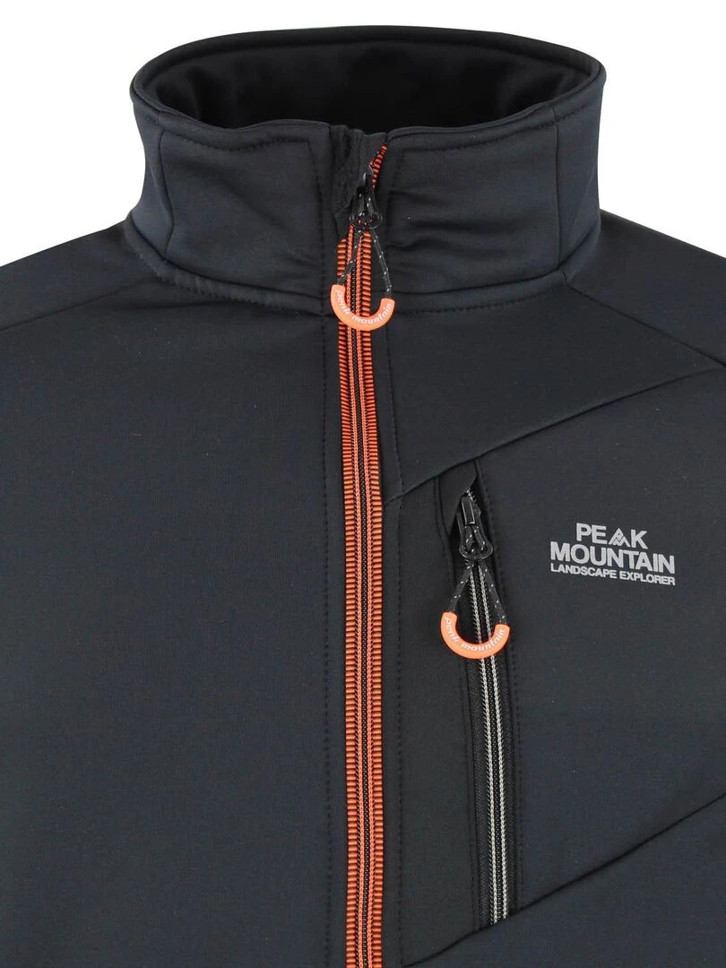 Blouson polarshell homme CLIMO   PEAK MOUNTAIN   Noir Noir