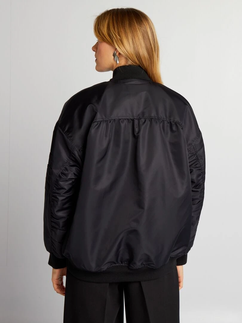 Blouson avec col ras du cou   noir